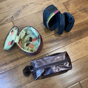 Assortment of 3 makeup bags